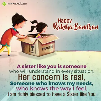 Rakhi Wishes: A sister like you is