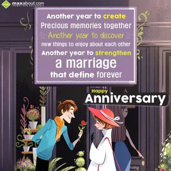 Marriage Anniversary Quotes Wishes: Another year to crea