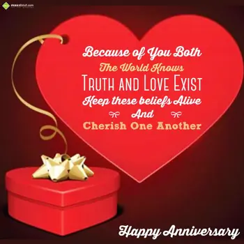 Anniversary Wishes: Because of you both,