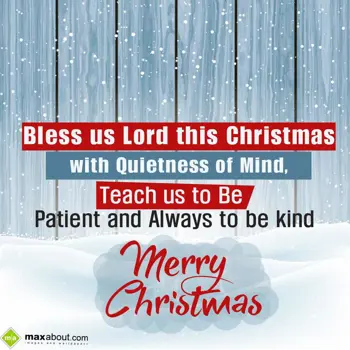 Christmas Wishes Wishes: Bless us lord this C