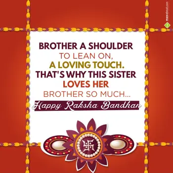 Rakhi Wishes: Brother a shoulder t