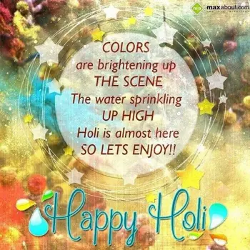 Holi Greetings Wishes: Colors are brighteni