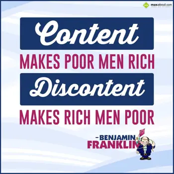 Quotes Wishes: Content makes poor m