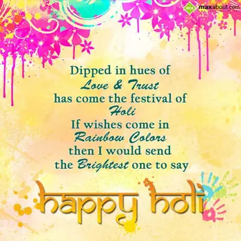 Holi Wishes Wishes: Dipped in hues of lo