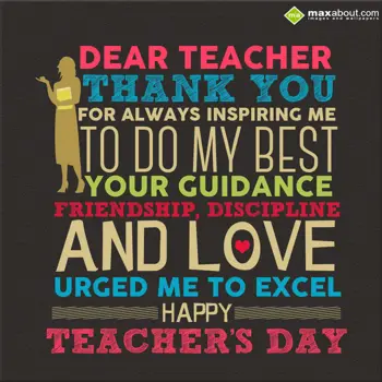 Teacher Day Wishes: Dear Teacher, thank 