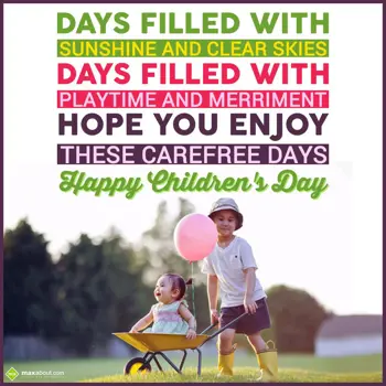 Children Day Wishes: Days filled with 
s