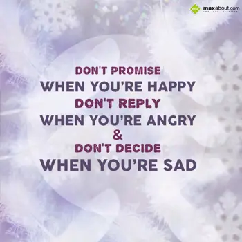 Sad Wishes: Don't promise - when