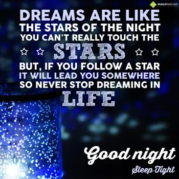 Good Night Wishes: Dreams are like the 