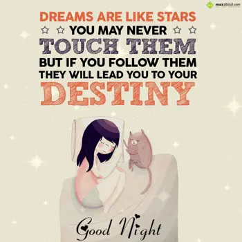 Good Night Wishes: Dreams are like star