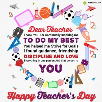 Teacher Day Wishes: Dear Teacher, Thank 