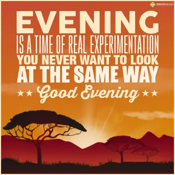 Evening Wishes: Evening is a time of