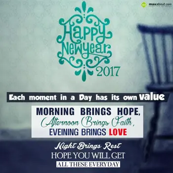 New Year Wishes Wishes: Each moment in a day