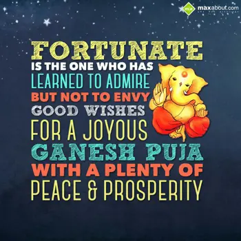 Ganesh Chaturthi Wishes: Fortunate is the one