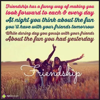 Friendship Wishes: Friendship has a fun