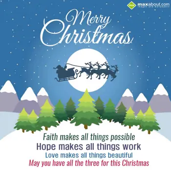 Christmas Wishes: Faith makes all thin