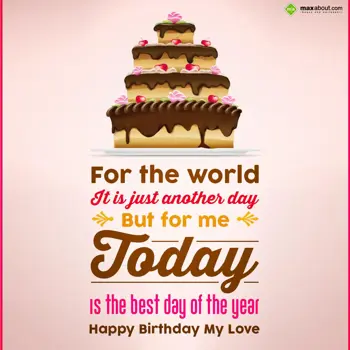 Birthday Wishes: For the world it is 