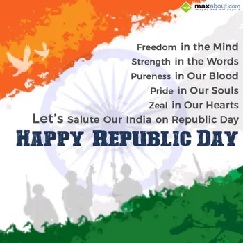 Republic Day Greetings Wishes: Freedom in the mind,