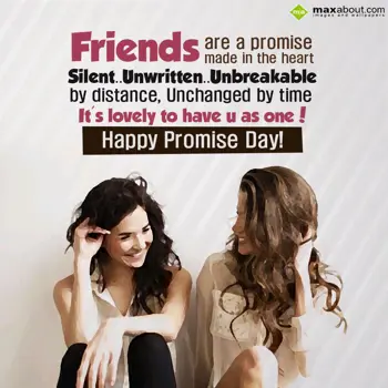 Promise Day Wishes: Friends are a promis