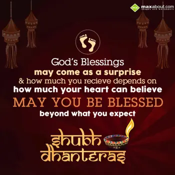 Dhanteras Wishes: God's blessing may c