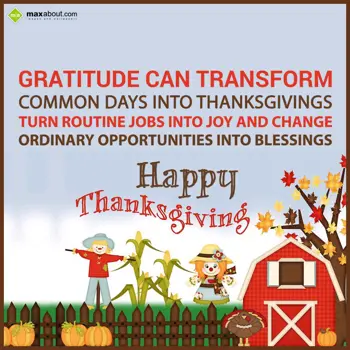 Thanksgiving Wishes: Gratitude can transf