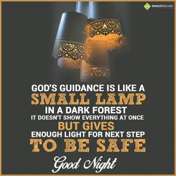 Good Night Wishes: God's guidance is li