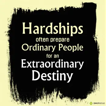 Encouragement Wishes: Hardships often prep