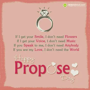 Propose Day Wishes: If I get your smile,