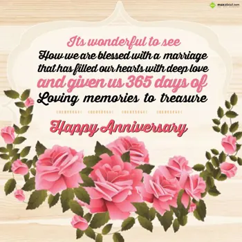 Anniversary Wishes: Its wonderful to see