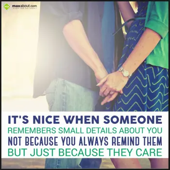 Caring Wishes: It's nice when someo