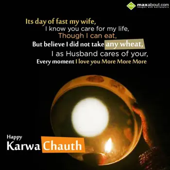 Karwa Chauth Wishes: Its day of fast my w