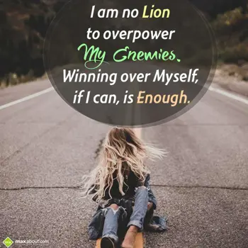 Motivational Wishes: I am no lion to over