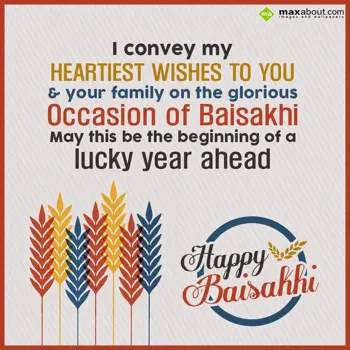 Baisakhi Wishes: I convey my, 
Heart