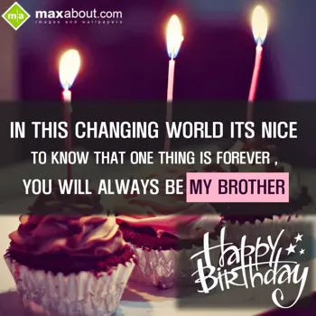 Brother - Birthday Wishes: In this changing Wor