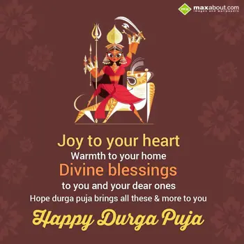 Durga Puja Wishes: Joy to your heart, 
