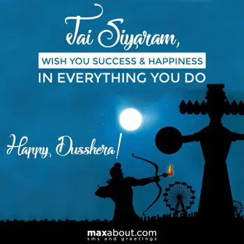 Dussehra Wishes: Jai Siyaram,
Wish Y