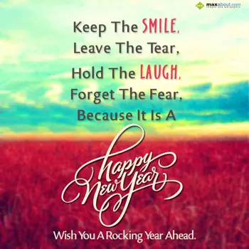 New Year Wishes Wishes: Keep the smile, leav