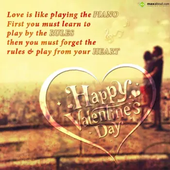 Valentine Greetings Wishes: Love is like playing