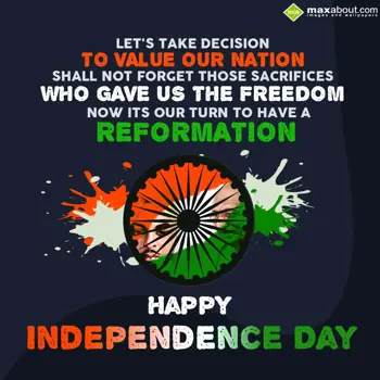 Independence Day Wishes: Let's take decision 