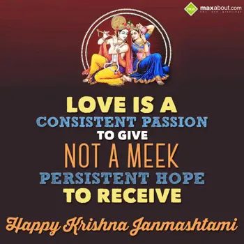 Janmashtami Wishes: Love is a consistent