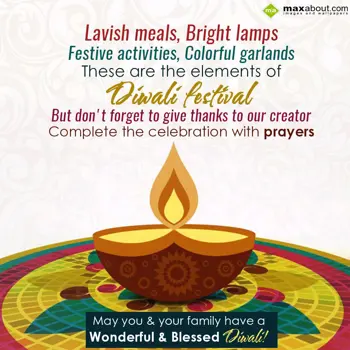 Diwali Wishes: Lavish meals...
Bri