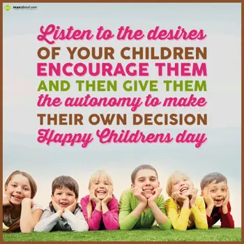 Children Day Wishes: Listen to the desire