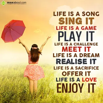 Encouragement Wishes: Life is a song - sin