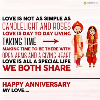 Anniversary Wishes: Love is not as simpl