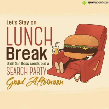 Afternoon Wishes: Let's stay on lunch 