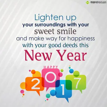 New Year Greetings Wishes: Lighten Up your surr