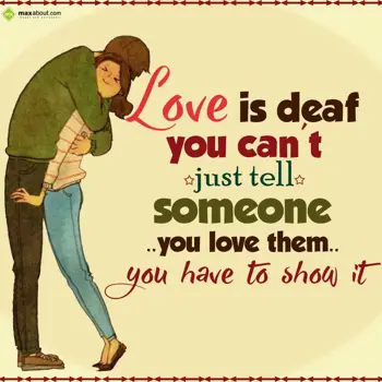 Love Wishes: Love is deaf you can