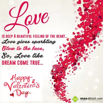 Valentine Day Wishes: Love is deep and bea