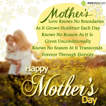 Mother Day Wishes: Mothers Love Knows N