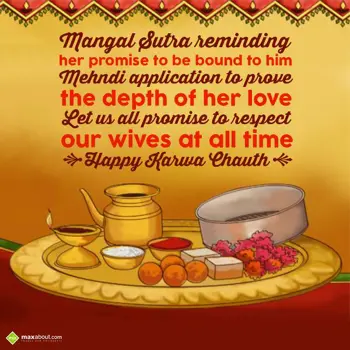 Karwa Chauth Wishes: Mangal Sutra on the 