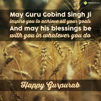 Gurpurab Greetings Wishes: May Guru Gobind  Sin